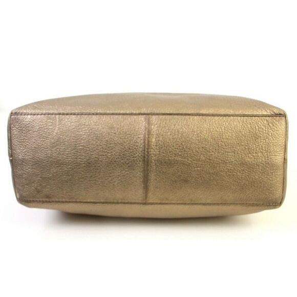 FOSSIL ANTIQUE GOLD GENUINE LEATHER BOHO SHOULDER BAG HANDBAG TOTE HOBO PURSE - Picture 7 of 12